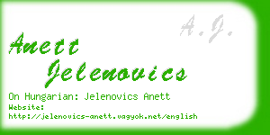 anett jelenovics business card